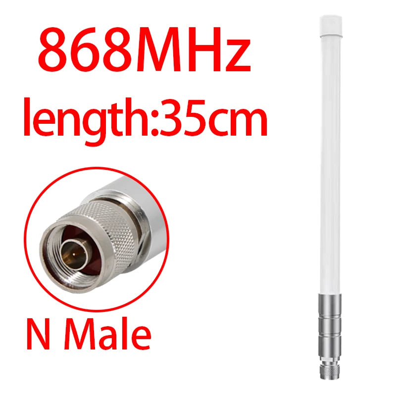 LoRa 868MHz 915MHz Antenna  Meshtastic Helium Hotspot Outdoor N Male Omni Fiberglass Long-distance Receiving Antennas White