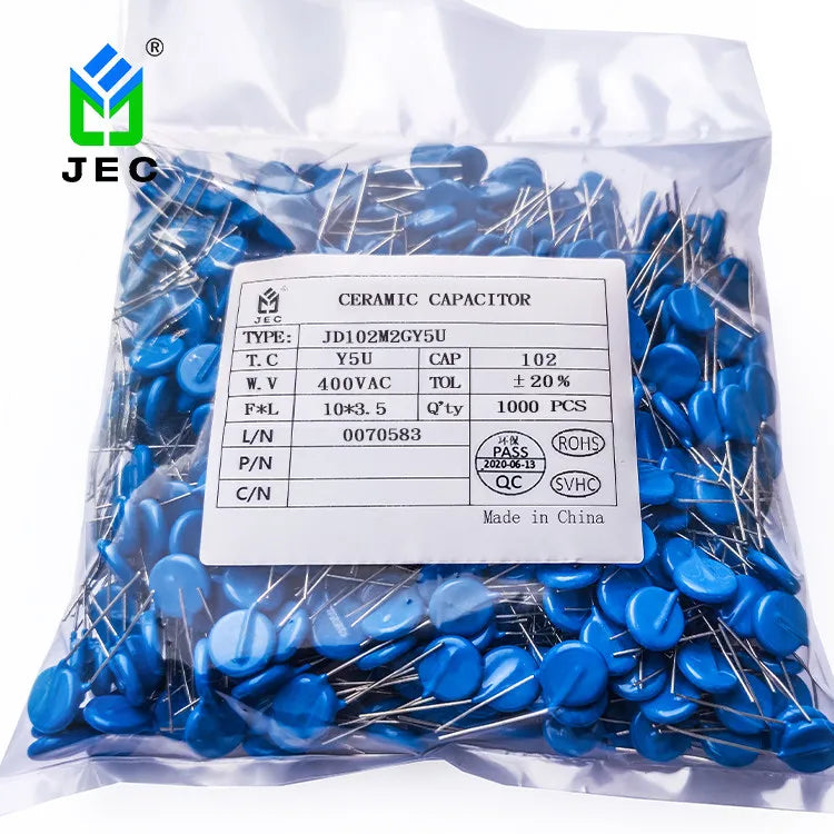 10PCS Y capacitor JEC safety capacitor Y2 222M 300V ceramic capacitor