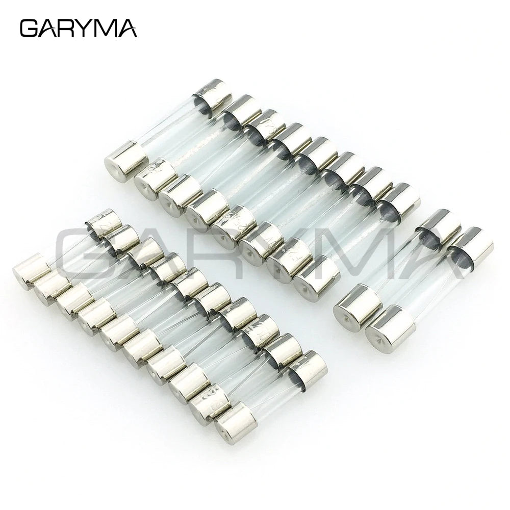 20Pcs 5*20 6*30 Glass Fuse Fast Fuse 0.1A 0.2A 0.5A 1A 2A 3A 3.15A 4A 5A 6A 7A 8A 10A 12A 15A 20A 30A Quick Blow 5x20 6x30mm