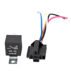 Waterproof Automotive Relay 12v 5pin 40a Car With Black Red Copper Terminal Auto Socket 1pc
