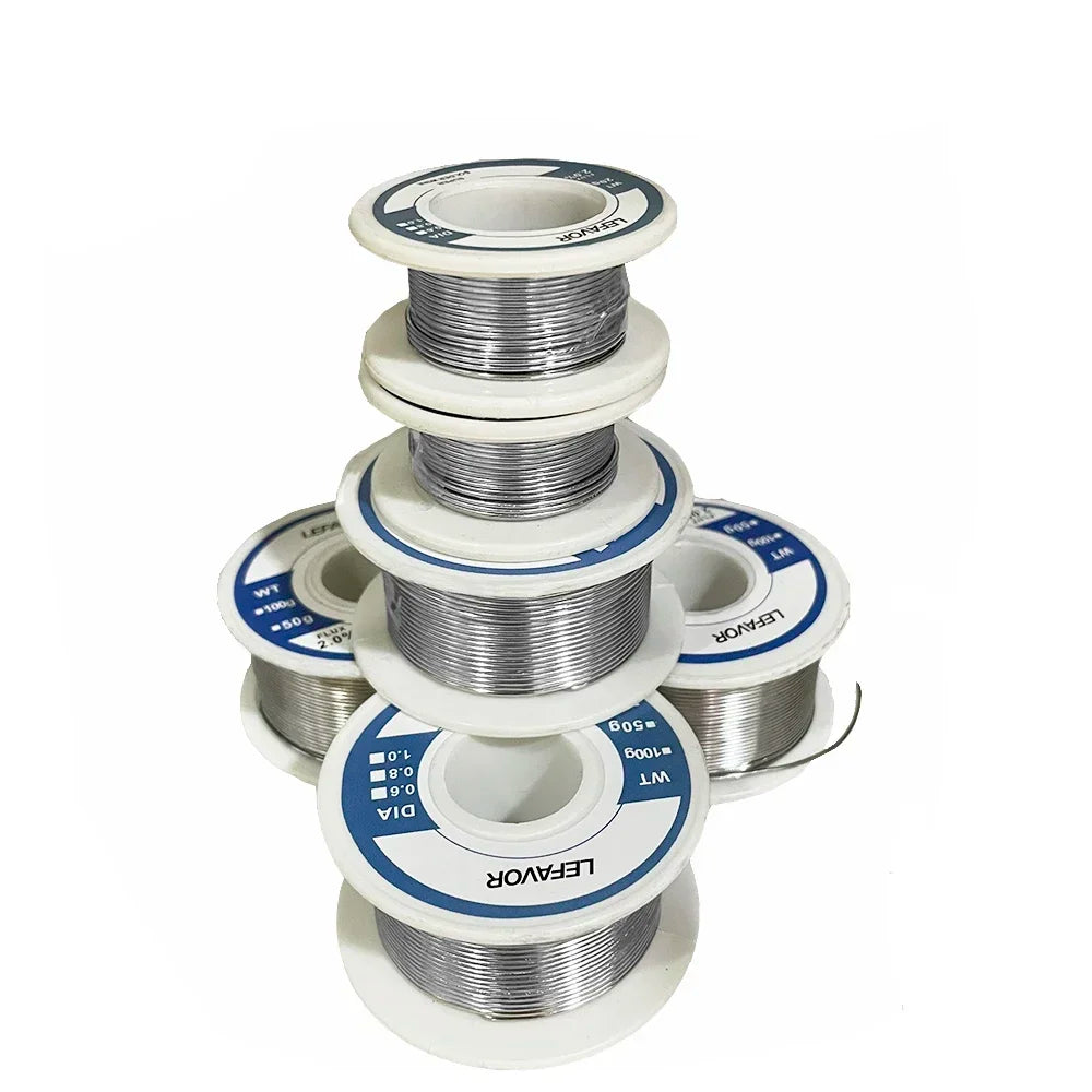 0.8mm 1.0mm 2.0mm 20g 50g 100g Soldering Tin Wire Tin Melt Rosin Core Solder Soldering Wire Roll No-clean FLUX 2.0%
