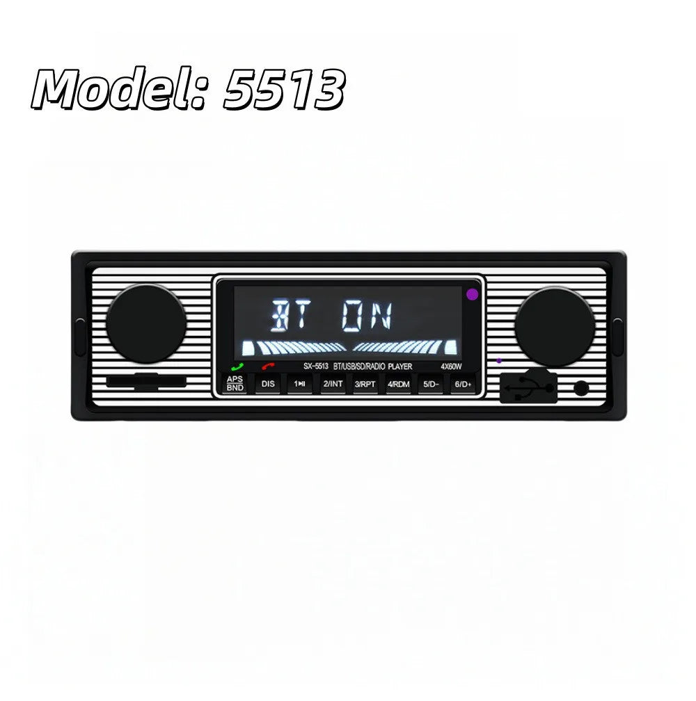 Bluetooth Vintage Car FM Radio MP3 Player USB Classic Stereo Audio Receiver AUX