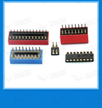 5PCS Dial Switches Toggle Side Dial Flat Dial Coding Patch 2P 4 5 6 8 9 10 Bit 2.54mm Red Blue Black