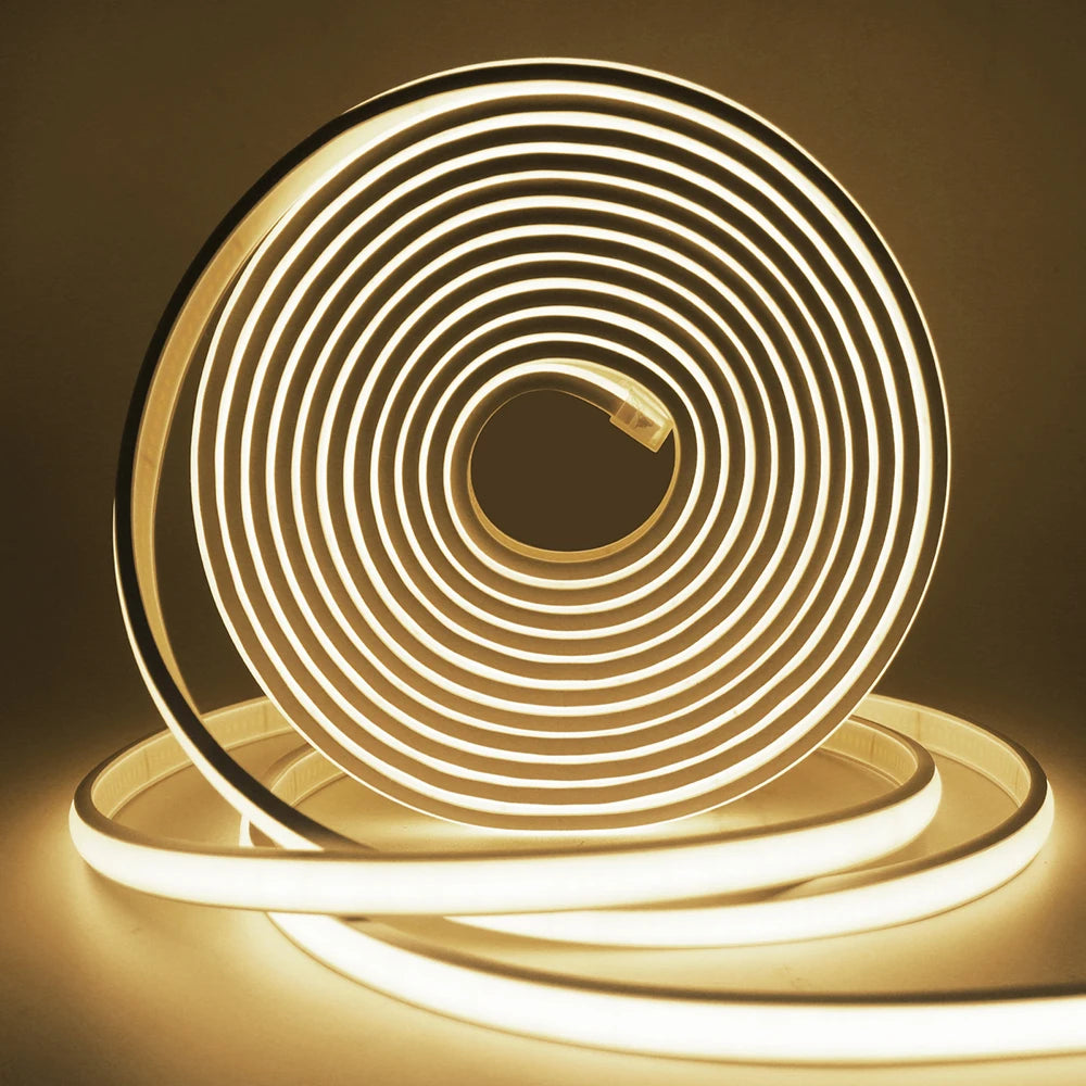 IP68 Waterproof Flexible Neon Rope Light USB COB LED Strip 5V ON OFF Switch 320 LEDs/m Natural Warm White 0.5m 1m 2m 3m 4mm 5m