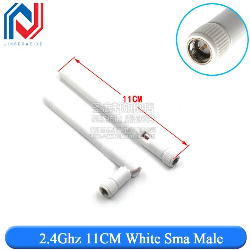 2PCS 2.4Ghz 3dbi  WIFI Antenna 2.4G RP SMA Male Universal Antennas Amplifier WLAN Router Antenne Booster 2400-2500mhz