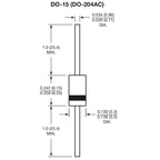20PCS TVS Diode P6KE56CA P6KE62CA P6KE68CA P6KE75CA P6KE82CA P6KE100CA  P6KE120CA P6KE130CA P6KE150CA P6KE180CA P6KE200CA DO-15