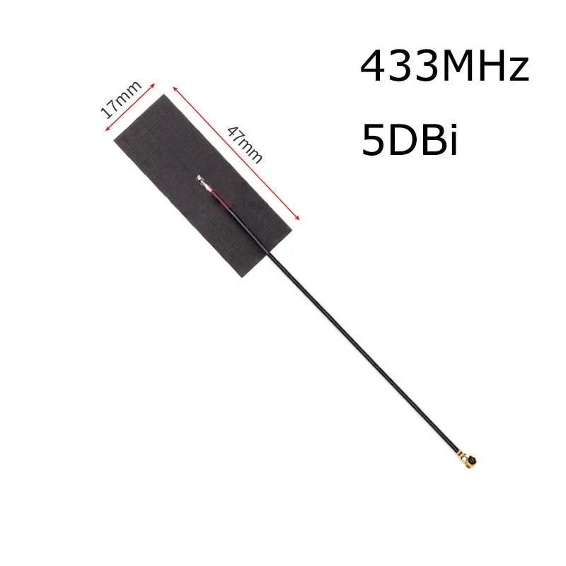 1pcs 433MHz Internal Antenna Lora Singal Amplifier Built-in Spring FPC PCB Patch Antenna 8dbi Booster for Wireless Data Module