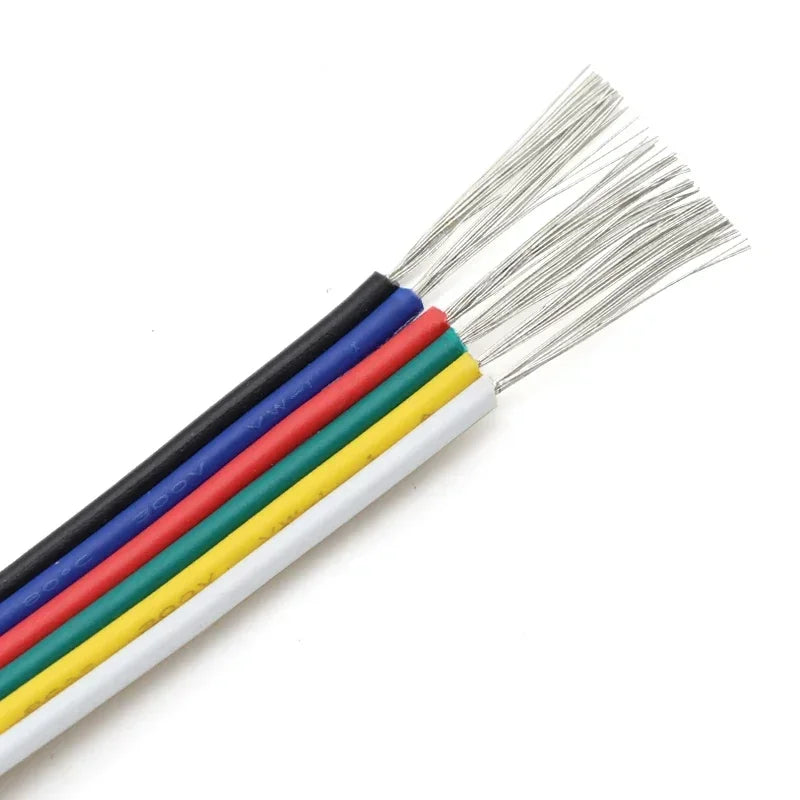 1~50m LED Cable Electrical Wire 2/3/4/5/6pin LED Extension Cables For RGB RGBW RGBWW SMD WS2812B LED Strip Light JST Connector