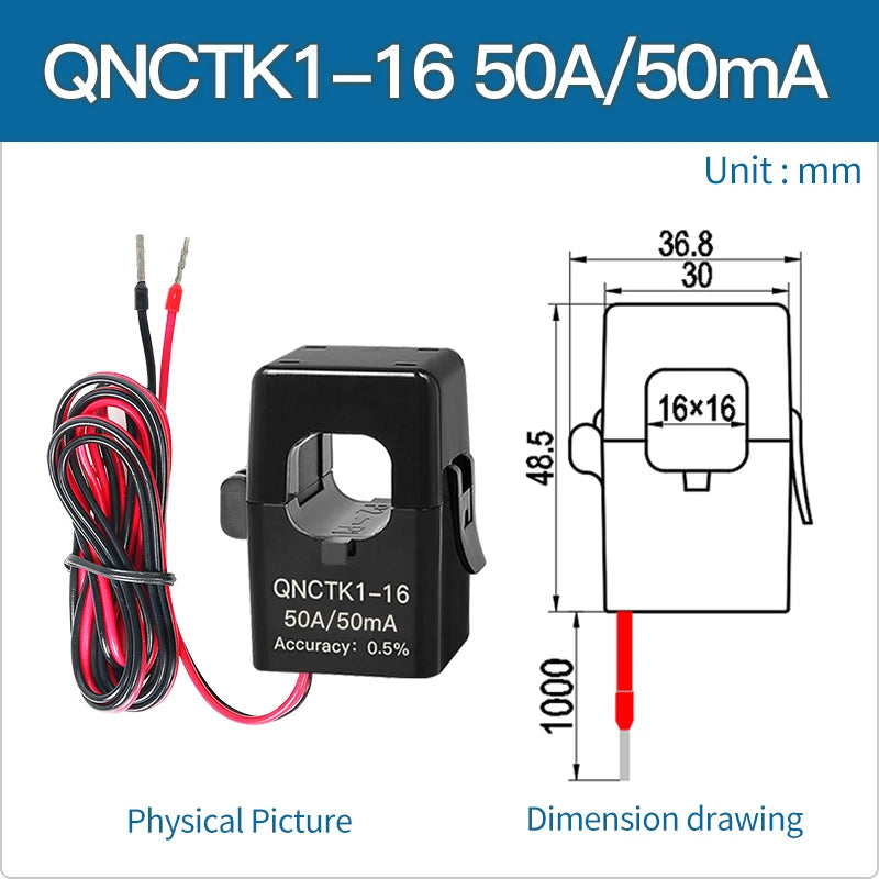 Clamp CT Current Transformer 100A 50mA 100A 40mA 50A 25mA 100A 33.3mA 50A 20mA 100A 100mA 2000 Split Current Transformer Sensor