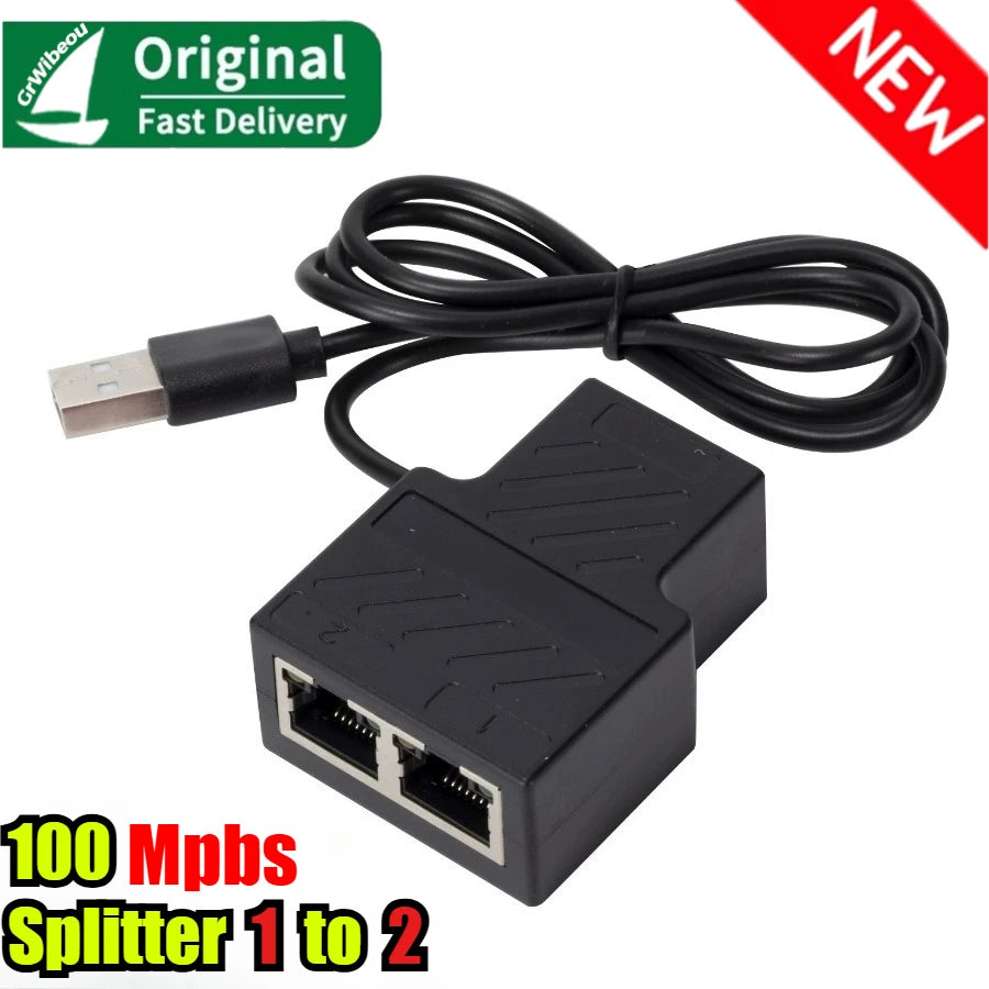 Gigabit Ethernet Splitter 1 To 2/3/4 1000Mbps RJ45 LAN Internet Splitter for PC Laptop Nintendo Switch Router TV Box Digital TV