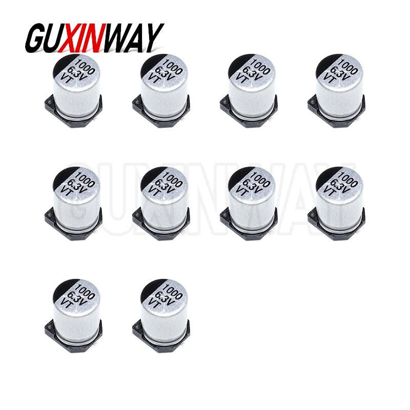 10PCS SMD Aluminum Electrolytic Capacitor 6.3V 10V 16V 25V 35V 50V 1UF 2.2UF 10UF 22UF 47UF 100UF 220UF 470UF 1000UF