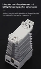 10A 25A 40A 60A 80A 100A Single Phase Slim SSR Solid State Relay With Heat Sink Industrial Relay DIN Rail Mount