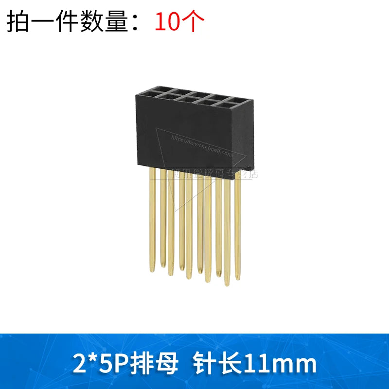 2.54mm Single Double Row Female Socket 1X5/6/8/10/15/16/40 2X3/4/20/18/40 Long Pins PC104 11mm PCB Board Pin Header For Arduino