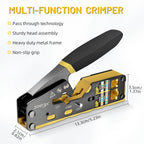 ZoeRax RJ45 Crimping Tool Pass Through Crimper for Cat6/5e/5 Ethernet Connector All-in-one Wire Tool With Replacement Blade