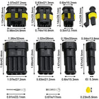 240/352/708/1004pcs boxed car waterproof connector kit male and female pair terminal wire harness plug connector 1-6 holes