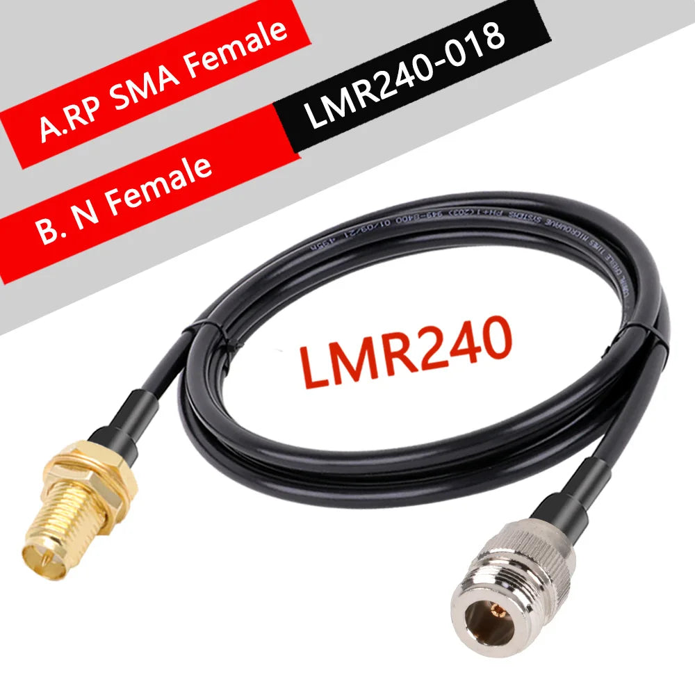 10CM 1M 2M LMR240 Cable SMA Male/Female to N Male/Female Connector 50-4 RF Coaxial Cable Pigtail Jumper 4G 5G LTE Extension Cord