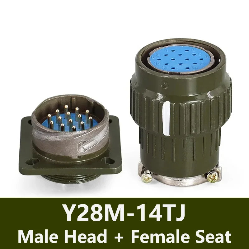 Y28M Aviation Connector YP28 28mm Aviation Plug Aviation Socket 4/7/8/10/12/14/19/24/32/37 Pin Male Female Cable Joint