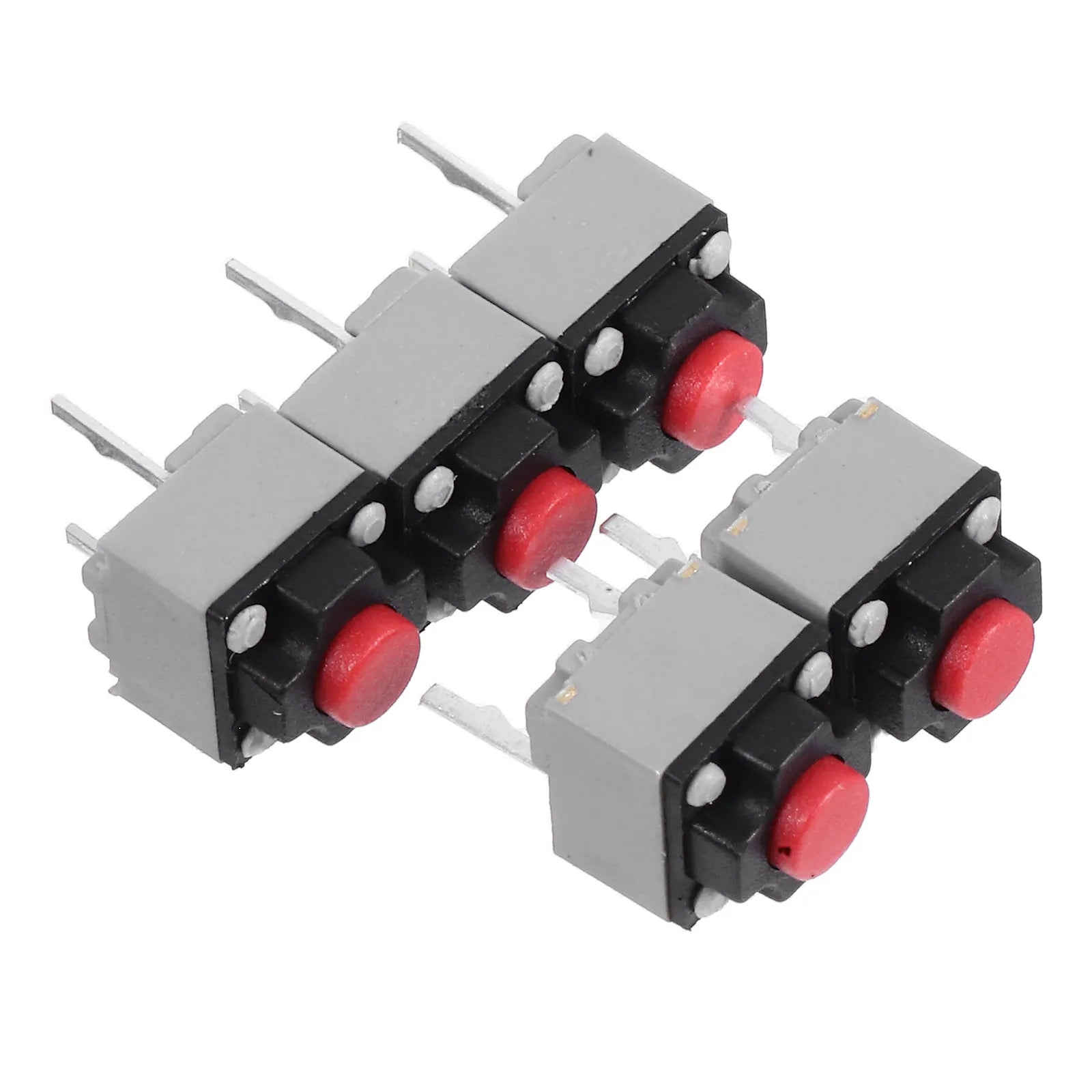 5Pcs Quiet Tactile Micro Switch Miniature Design High Sensitivity Ultra Silent for Industrial Electronics DIY Repairs