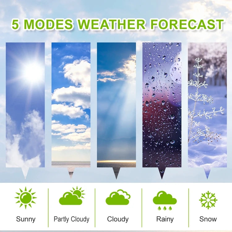 BALDR Wireless Color Weather Station Digital LCD Hygrometer Thermometer Barometer DCF Alarm Clock Calendar 3 Forecast Sensor