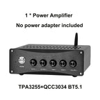 YJCO TPA3255 Bluetooth Power Amplifier 300Wx2+600W 2.1 QCC3034 QCC3084 PCM5102 Decoder LLC Built-in LLC Switching Power Supply