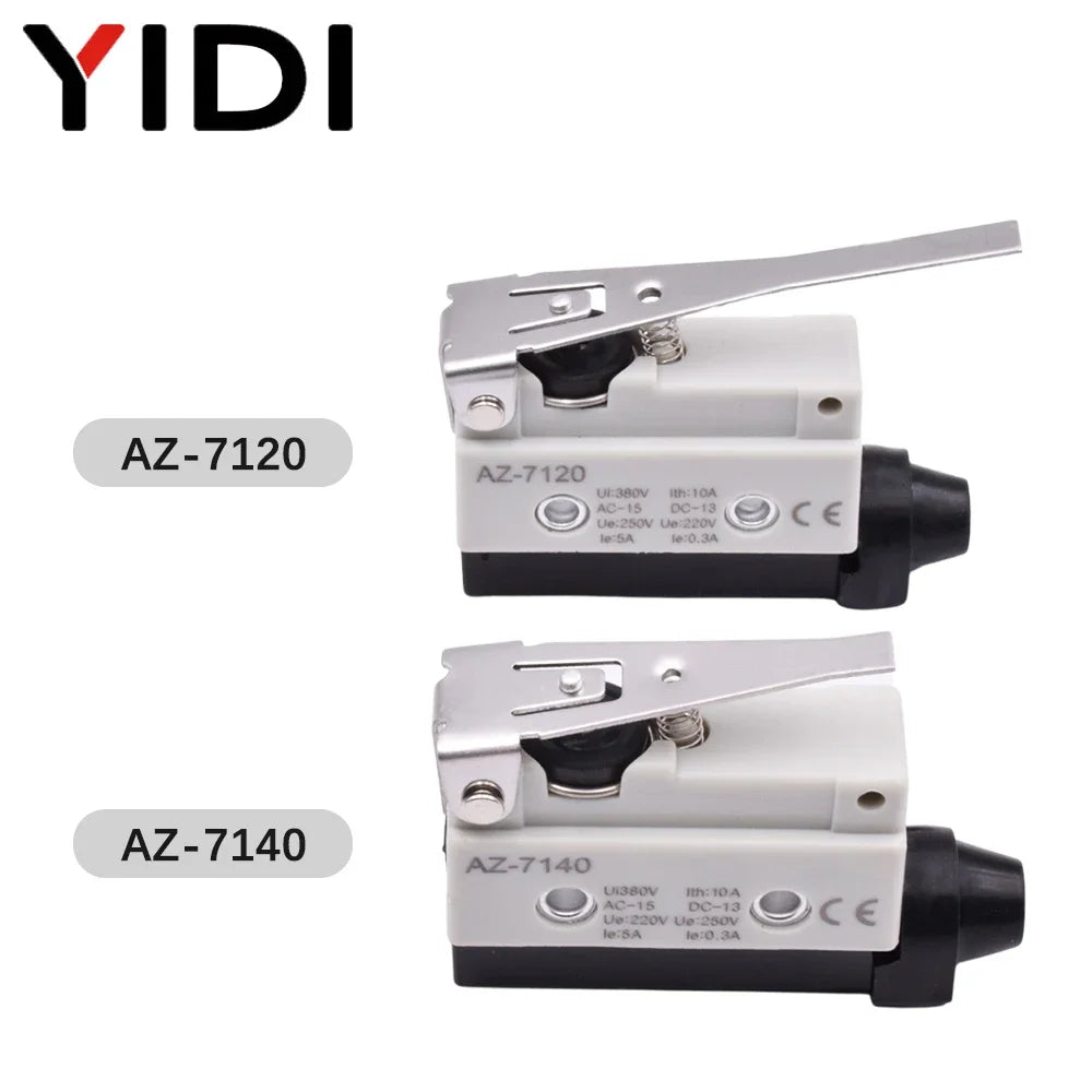 YIDI Waterproof Micro Limit Switch 10A 250V Roller Lever Arm AZ-7312 AZ-7311 AZ-7121 Horizontal Type