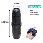 1PCS IP68 Electrical Waterproof Wire Connector Cable 2Pin 3Pin 4Pin 5Pin Quick Push In Terminal Block Connector LED Lamp