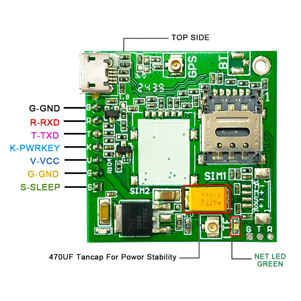 For Latin North America NZ AU Bands A7670SA 4G Cat 1 with GSM GPS Module With Development Core Board
