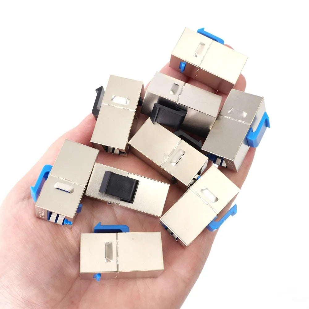 1-4PCS Ethernet LAN Network Cable Adapter RJ45 Keystone Jack CAT7 CAT6A Shielded Modular Coupler with Latch CAT5e Connectors