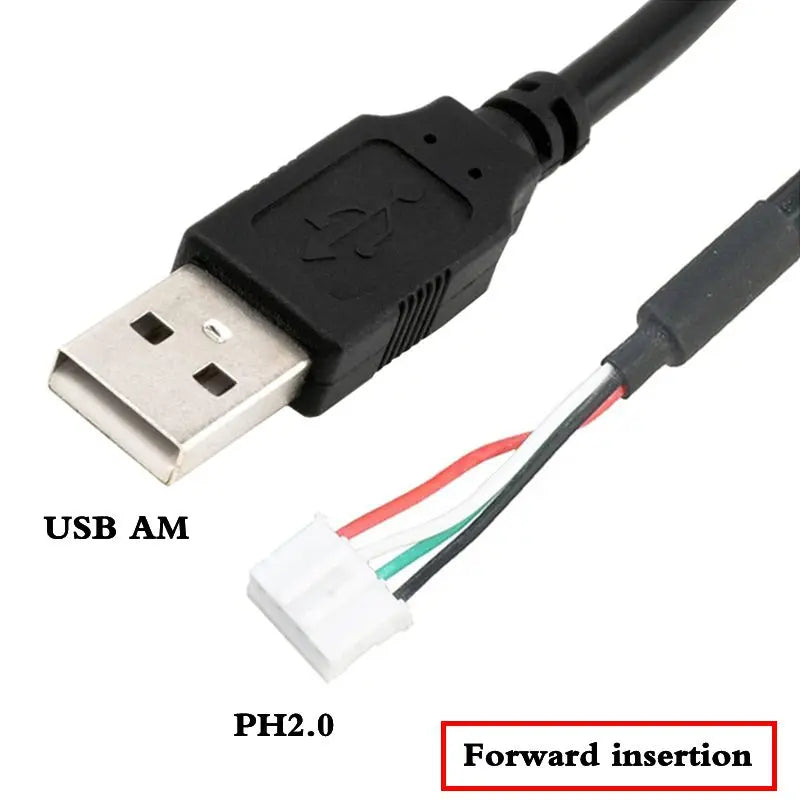 USB 2.0 to PH2.0/XH2.54/mx1.25 Data Cable, 4-Pin PH2.0 Pin to USB 2.0 Connection Cable, Small Motherboard USB Pin