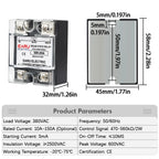 EARU SSR-10VA 25VA 40VA Solid State Relay Voltage Regulator SSR 10A-150A AC 380V Output Potentiometer PID Temperature Controller