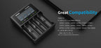 XTAR VC4SL 18650 Battery Charger USB C QC3.0 Fast Charge 1.2V Ni-MH AAA AA Batteries Rechargeable Li ion 21700 Battery Charger
