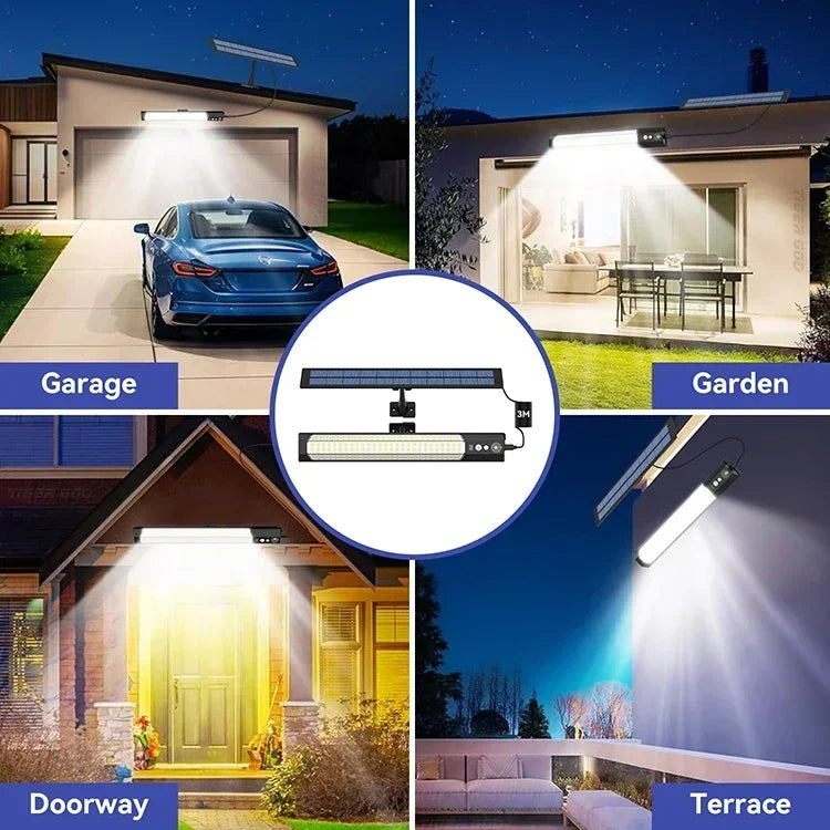 LED Outdoor Solar Light 316/158 LED Motion Sensor Solar Wall Lamp With Remote Waterproof 3 Work Modes Garden Decor Street Lights