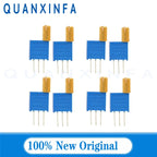 5PCS 3296W multi-turn adjustable potentiometer 100R200R1K2K5K10K20K50K100K200K500K1M Metal Shaft Long Handle