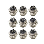Connector GX12 small metal aviation socket 2/3/4/5/6/7pin electric cable terminal fixed type and butt mobile type Female&male