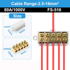 New Conductor Brass High Power Splitter Large Current Universal Quick Terminal Block Terminal Blocks Electrical