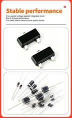 50 Pcs MMBT3904 MMBT3906 MMBT5551 MMBT5401 SOT-23 SMD BJT Transistor 40V-160V Used For Switching Amplification Complex Pair