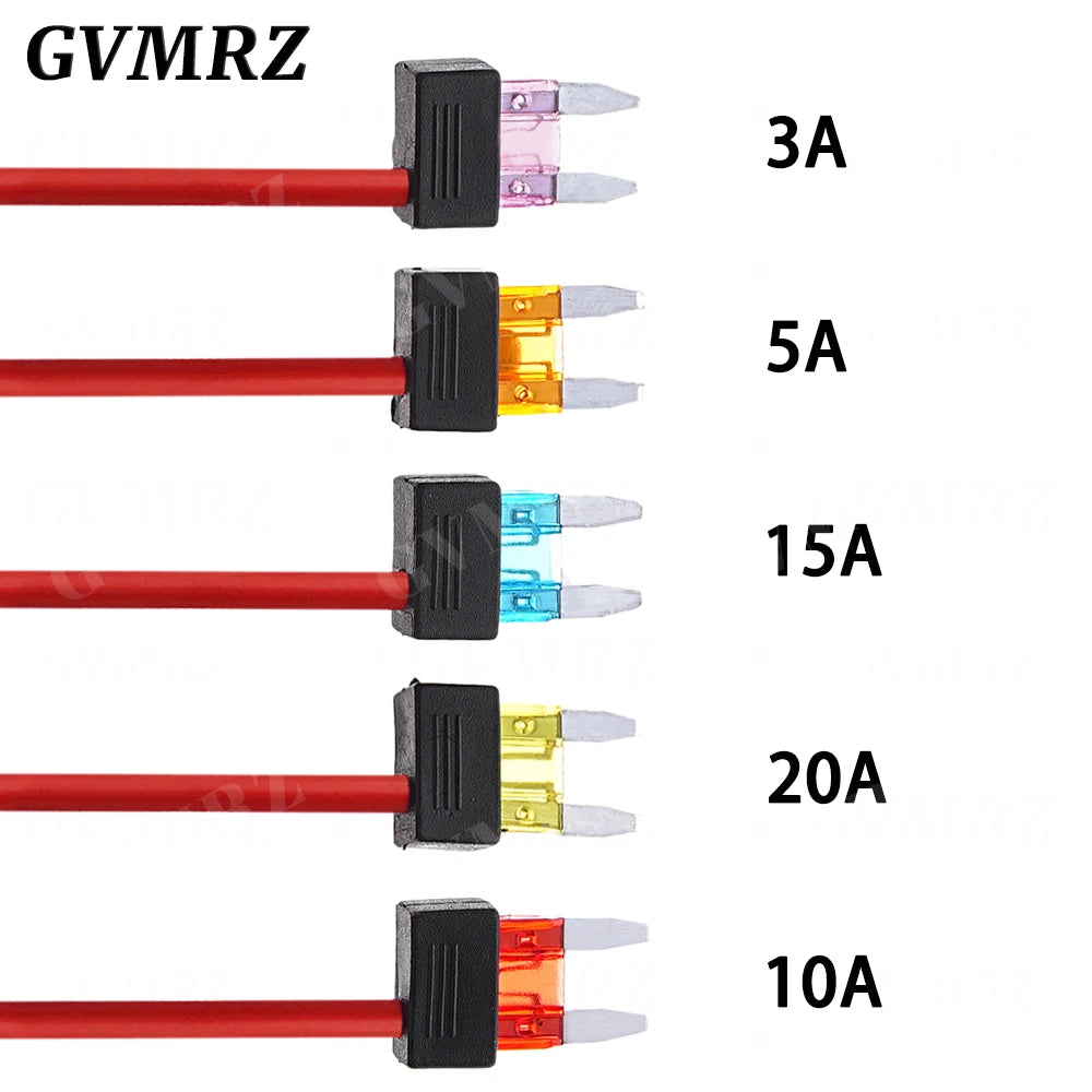 12V 3A 5A 10A 15A 20A Car Fuse Holder Add-a-circuit TAP Adapter Mini ATM APM Blade MINI Simple Safety Device