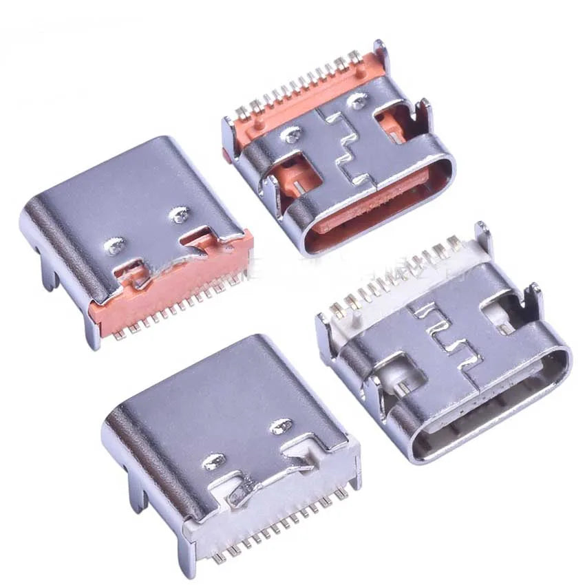 1-10PCS 16 Pin SMT Socket Connector Micro USB Type C 3.1 Female Placement SMD DIP For PCB Design DIY High Current Charging
