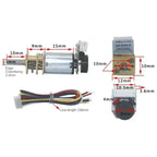 N20 Mini Micro Metal Gear Motor DC 3/6/12V Encoder Gear Motor 19-3000RPM Slow Speed Reduction Gear Reducer Motor Geared Motors