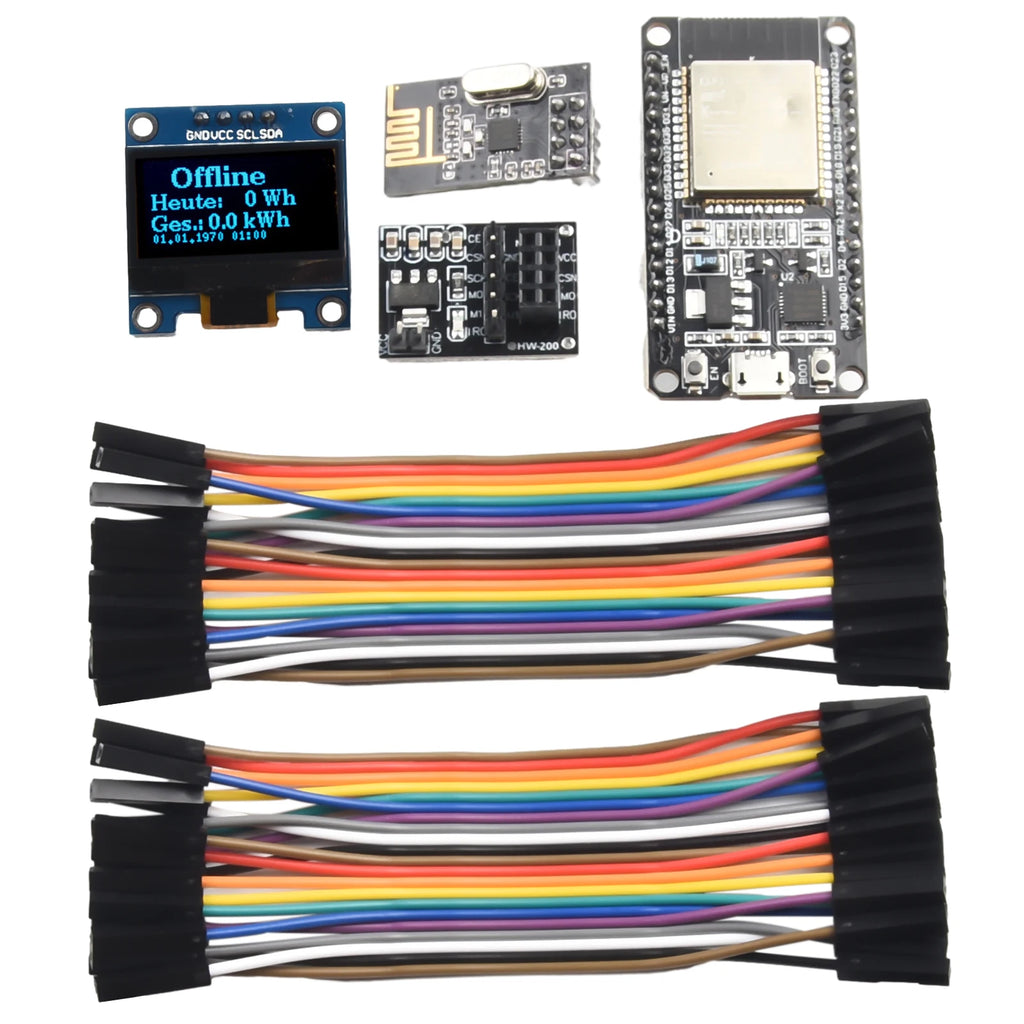 Next generation OpenDTU for Hoymiles Inverters ESP32+NRF24L01+Cable+Display Superior Speed Real time Monitoring Easy Integration