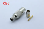 1pc RF Coaxial Connector BNC Female Jack Crimp Connector Straight for RG58 RG59 RG6 Cable Adapter CCTV Connector