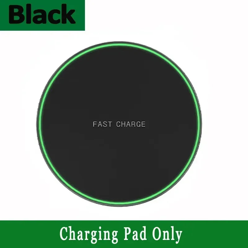 Wireless Charger For iPhone 17 16 15 14 13 Pro Max Induction Fast Charging Pad Dock Station For Samsung S25 S24 Xiaomi Huawei