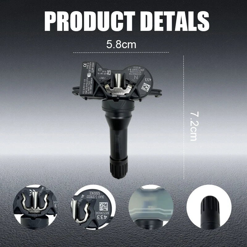 1/4PCS 433MHZ Tire Pressure Monitor System Fit For Renault KADJAR Twingo Nissan X-Trail Replacement For 407004CB0B,407004CB0A