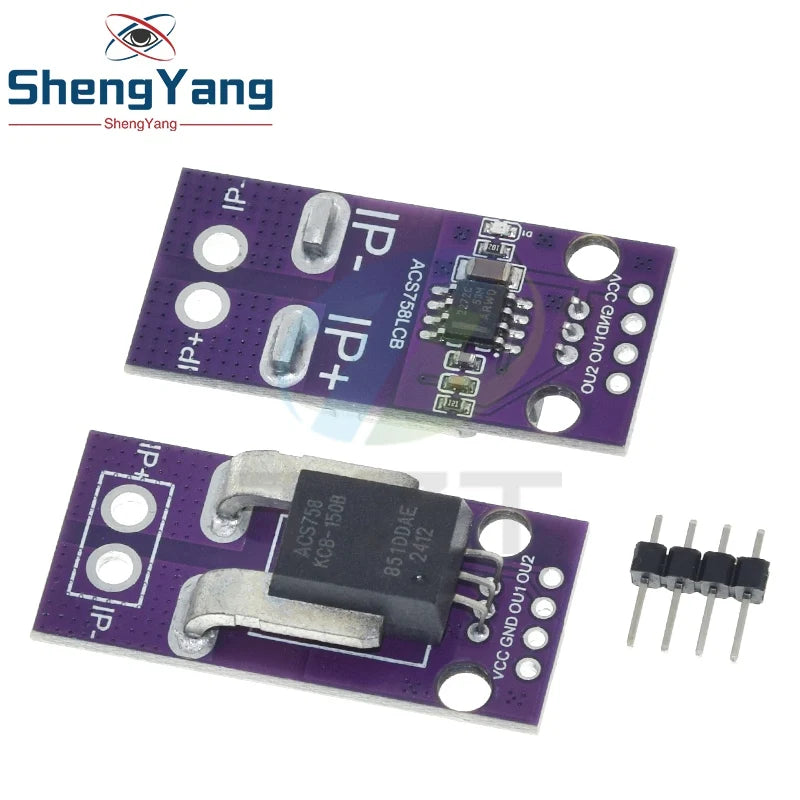 50/100/150/200A Hall Current Sensor Module Linear Analog AC DC 3.3V-5V ACS758LCB-050B 100B 150B 200B -PFF-T RC Model Connector