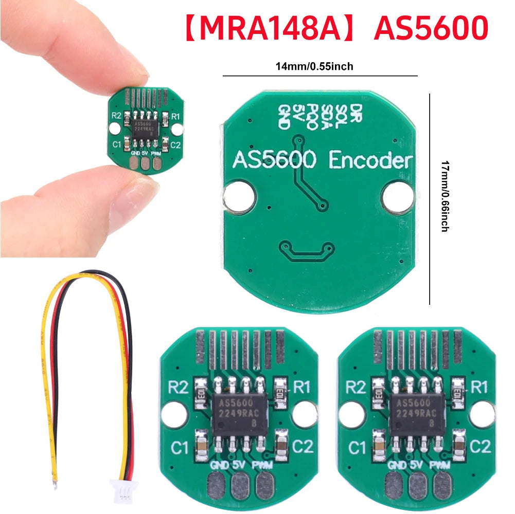 AS5600 Magnetic Induction Angle Measurement Sensor Module PWM I2C Interface Magnetic Rotary Encoder for Brushless Gimbal Motor