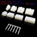 5Sets Molex Automotive Wire Connectors 5557/5569 Series 2P/4P/8P/10P/12P-24P Male Female Socket 4.2mm Plug for Electrical Wiring