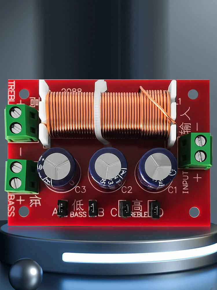 YLY-2088 2 Way Crossover Filters Module 400W Audio Speaker Frequency Divider Adjustable Full Range Treble Bass Welding Free