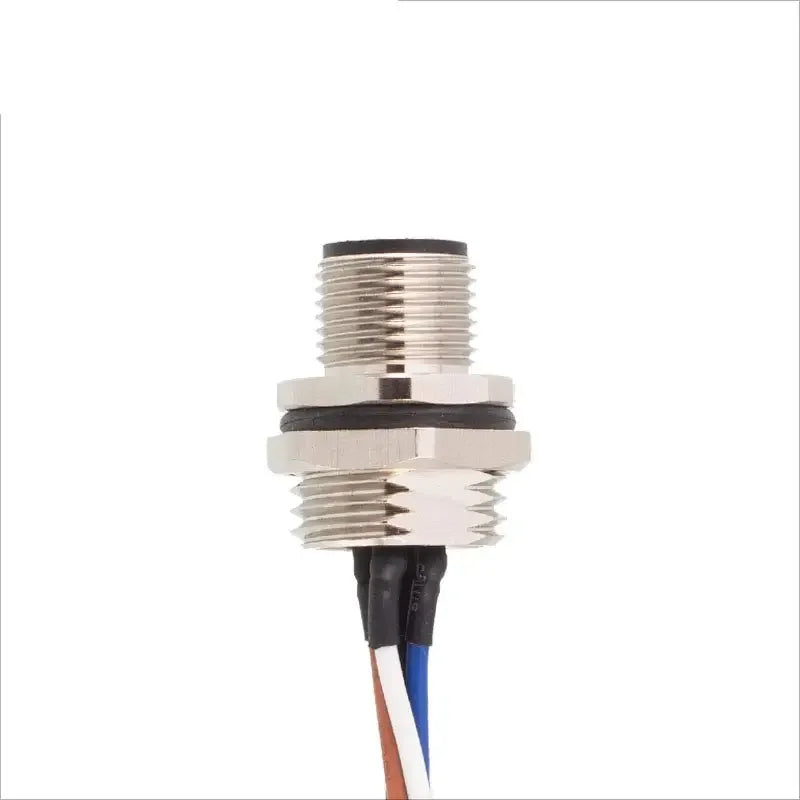 M12 2 3 4 5 6 8 12 17 Pin Metal Panel Mount Aviation Plug Socket Male Female Welding Connectors with 30cm Wire Adapter IP67