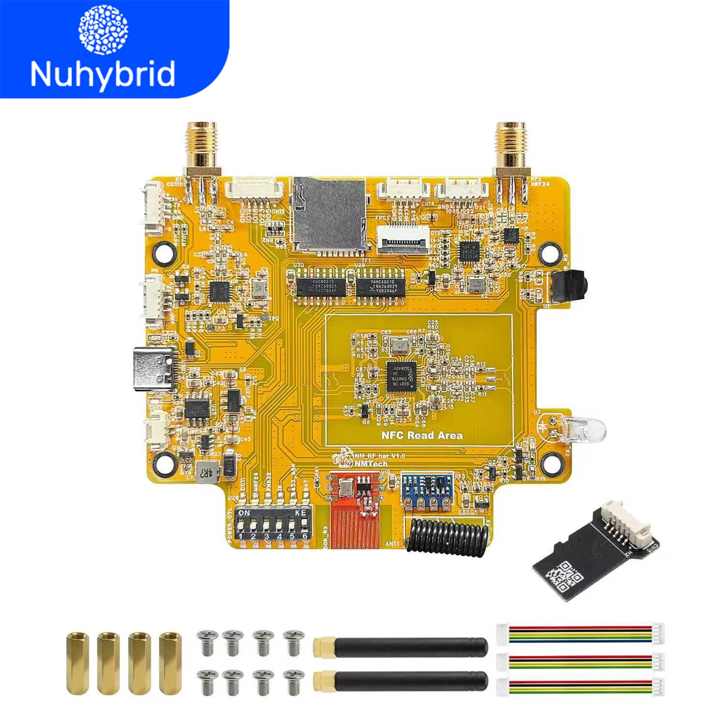 NM-RF-Hat Companion Hat Bruce CC1101 nRF24 PN532 IR TX/RX 433M OOK Power Mgmt TF Slot Multi-Band RF With GPS for ESP32-2432S028