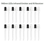 10pairs 3mm 5mm 940nm LEDs Infrared Emitter and IR Receiver Diode Diodes 301A